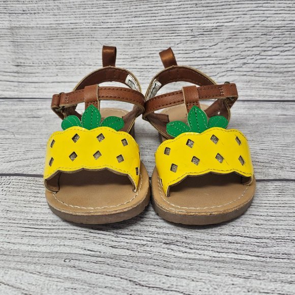 Carters‎ Pineapple Girls Toddler Sandals Size 5 - Picture 4 of 9